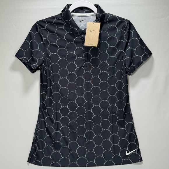 NWT New Nike Women's Small S Dri-FIT Victory Short Sleeve Printed Golf Polo Top - Picture 3 of 6